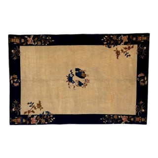 1970s Art Deco Chinese Rug , 6' X 9' For Sale