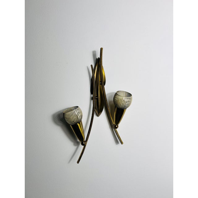 Mid-Century Modern Brass Wall Lamp, Italy, 1960s For Sale - Image 4 of 11
