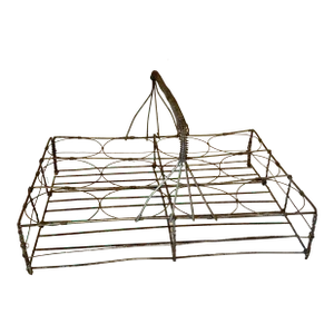 Early 20th Century French Wire Glass Caddy