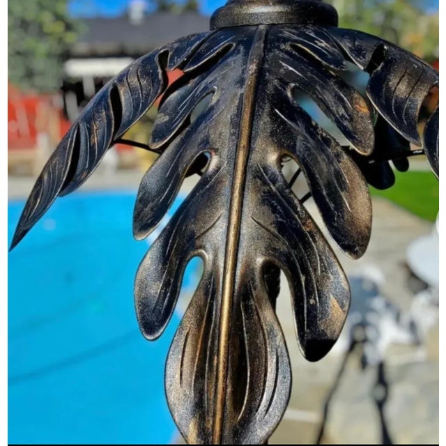 Contemporary Palm Tree Floor Lamp With Crystal Coconut Lights. Well Make and Durable in Coastal Environments, Aluminum for Outdoor or Indoor Use. For Sale - Image 3 of 9