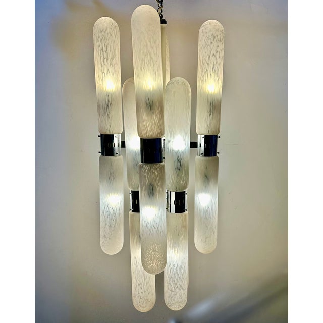 Italian Metal and Murano Glass Chandelier by Aldo Nason for Mazzega, 1970s For Sale - Image 9 of 16