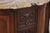 Vintage Louis XV Style Carved Inlaid Commode Server W. Marble Top For Sale - Image 12 of 18