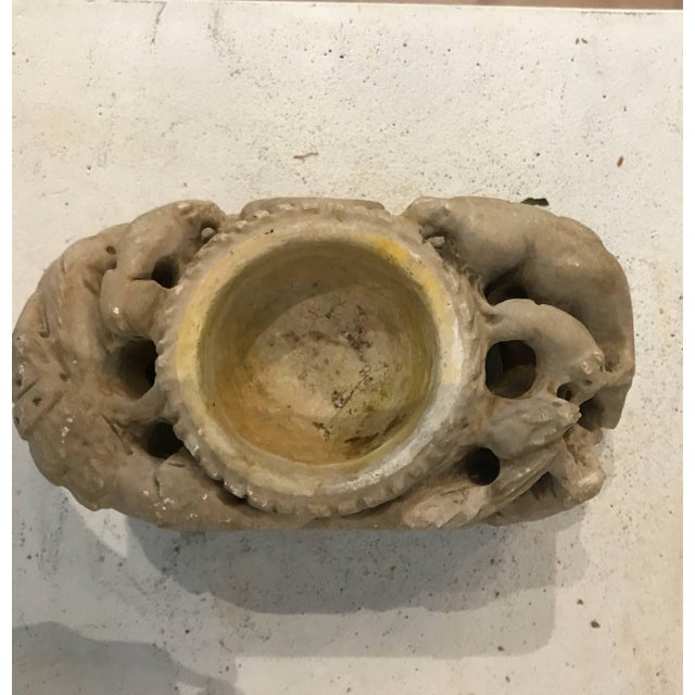 Late 19th Century Carved Stone Bowl Found in Italy For Sale - Image 9 of 11