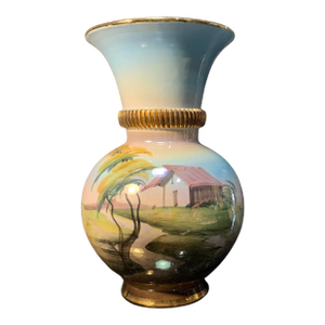 Italian Porcelain Vase Lakeside House