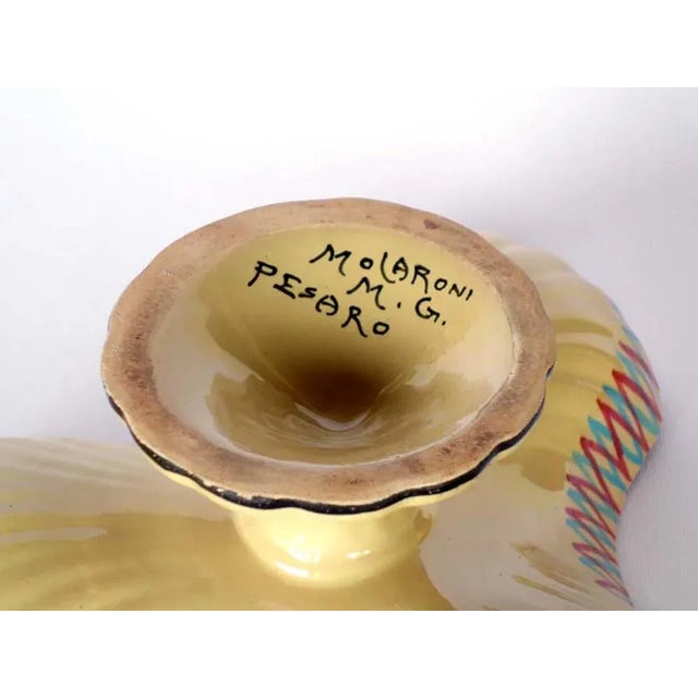 Italian Ceramics Traditional Majolica Vase from Molaroni Pesaro, 1950s For Sale - Image 4 of 5