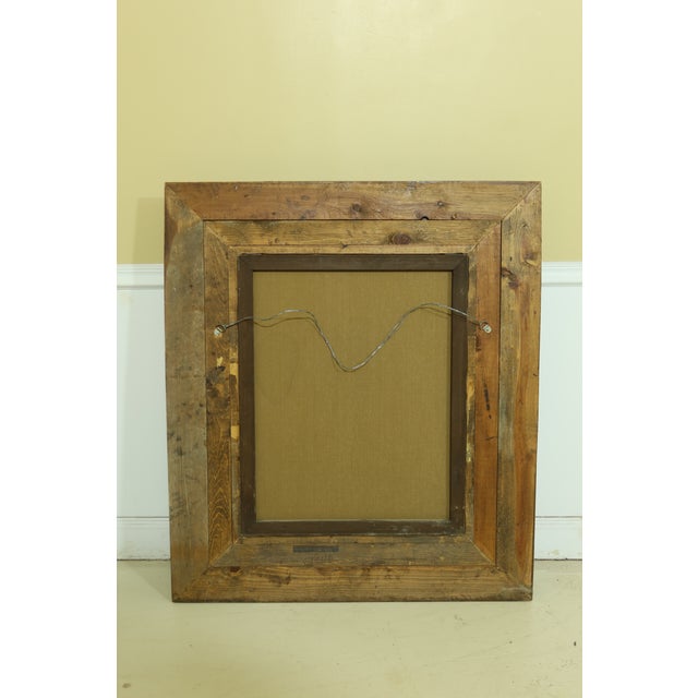 Large Gold Frame Oil Painting on Canvas of Young Man Chairish