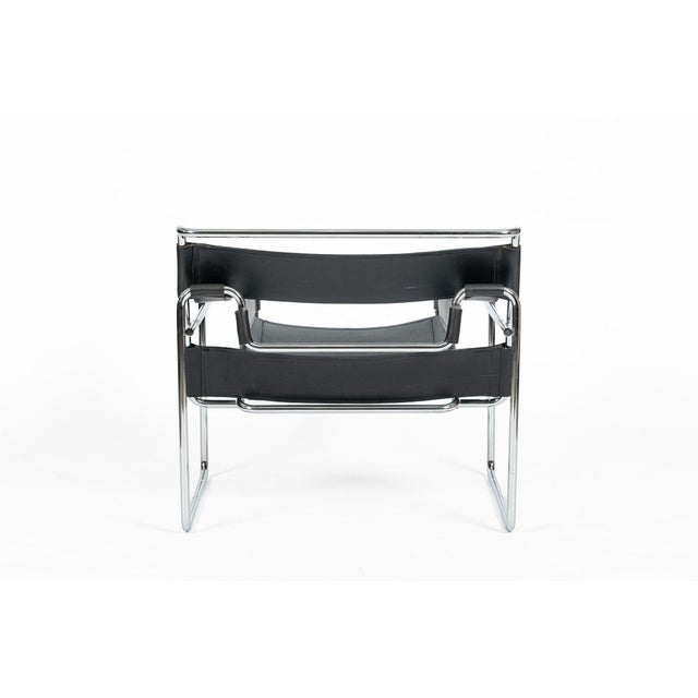 1970s Vintage Mid Century Black Wassily Chair by Marcel Breuer (Attr.) 1970s For Sale - Image 5 of 16