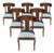 1980s Vintage Klismos Style Solid Walnut Dining Chairs - Set of 6 For Sale