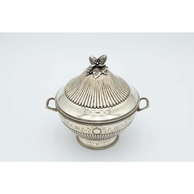 Silver Soup Tureen with Fluted Reliefs For Sale - Image 5 of 5