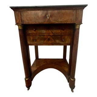 Empire Lady's Dressing Table in Mahogany and Veneer, 1800s For Sale
