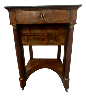 Empire Lady's Dressing Table in Mahogany and Veneer, 1800s