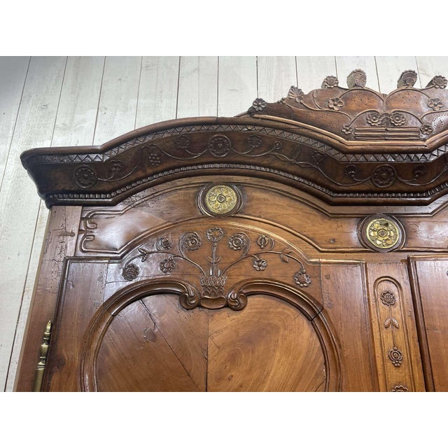 Rennaise Cherrywood Wedding Armoire from François Fils Denot, 1857 For Sale - Image 13 of 18