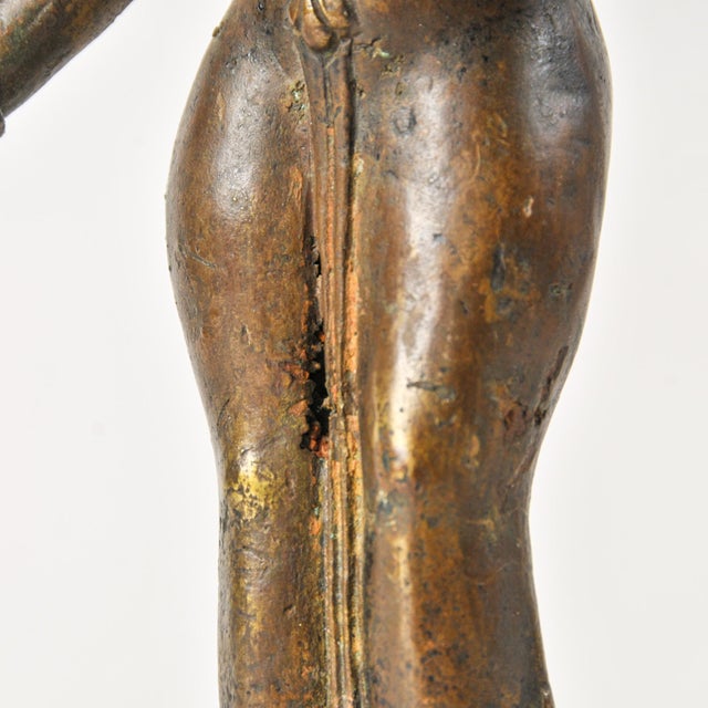 Antique Bronze Goddess Bodhisattva Tara 9.75" Tall For Sale - Image 15 of 18