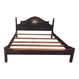 Rustic Farmhouse Style King Size Wooden Bed Frame For Sale