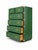 Campaign Vintage Bernhardt Campaign Dresser Reimagined in Emerald For Sale - Image 3 of 5