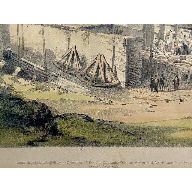 John Cooke Bourne, The Stationary Engine House, Camden Town, London, 1839, Hand-Coloured Lithograph For Sale - Image 4 of 15