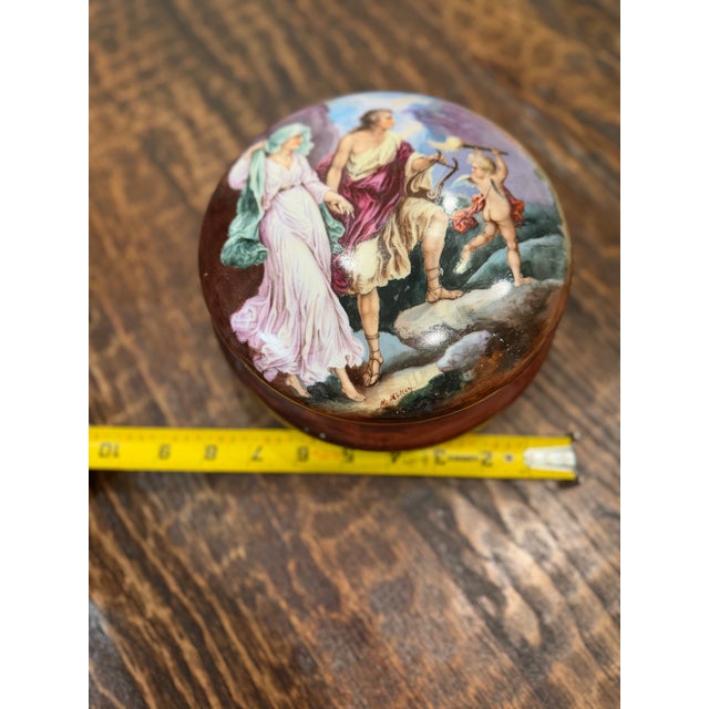 Large Antique T&v Limoges Hand-Painted Vanity Box With Classical Scene, Circa 1892–1907 For Sale - Image 11 of 18
