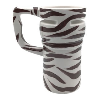 Bella Casa by Ganz Eclectic 80s Style Zebra Print Mug For Sale