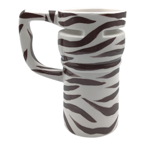 Bella Casa by Ganz Eclectic 80s Style Zebra Print Mug