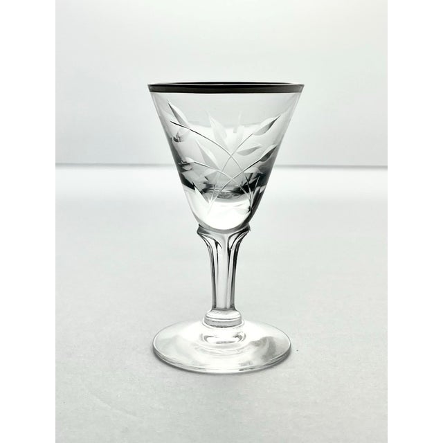 Fostoria 1950s Fostoria “Bridal Belle” Set of 12 Cordial Liquor Sipper Glasses For Sale - Image 4 of 7