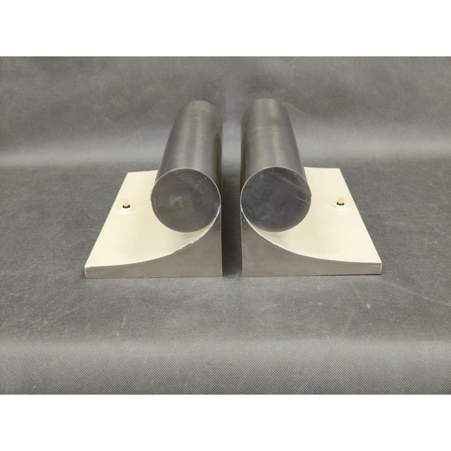 Bauhaus Nickel Wall Lights, Czechoslovakia, 1930s, Set of 2 For Sale - Image 14 of 16
