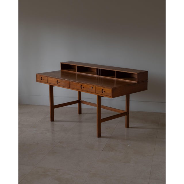 1950s Peter Løvig Nielsen Partners Flip Top Desk by Løvig, Denmark For Sale - Image 9 of 10