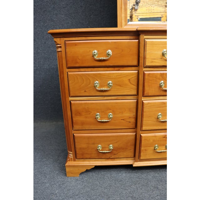 Harden Classic Cherry Dresser With Mirror, Solid Cherry, 12 Drawer For Sale In Philadelphia - Image 6 of 18