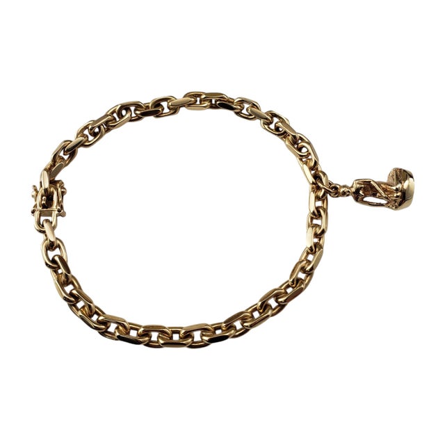 Late 20th Century 14 Karat Yellow Gold Denmark Little Mermaid Charm Link Bracelet For Sale - Image 4 of 10