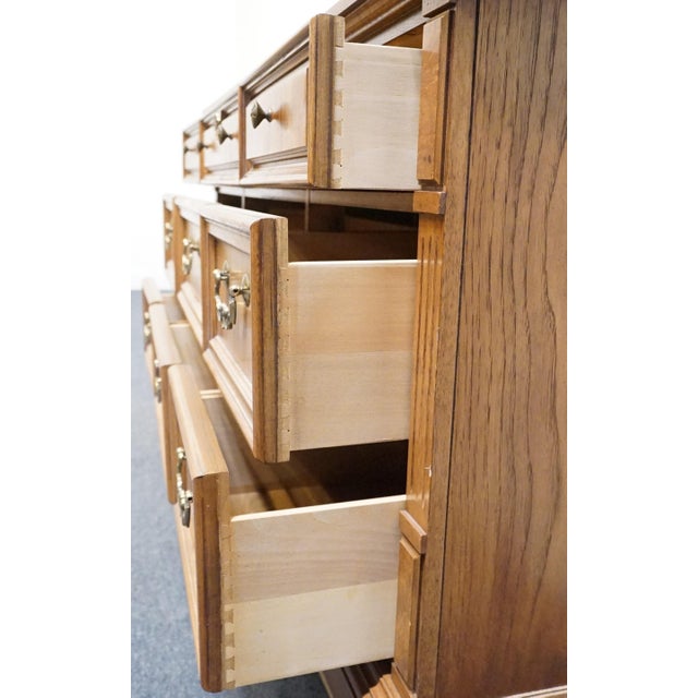 Brown Thomasville Furniture Serenade Collection Burled Walnut Italian Neoclassical Tuscan Style 66" Triple Dresser 21211-130 For Sale - Image 8 of 16