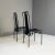 Black Set of Italian Modern Black Chairs attributed to Adalberto del Lago for Misura Emme, 1980s For Sale - Image 8 of 9