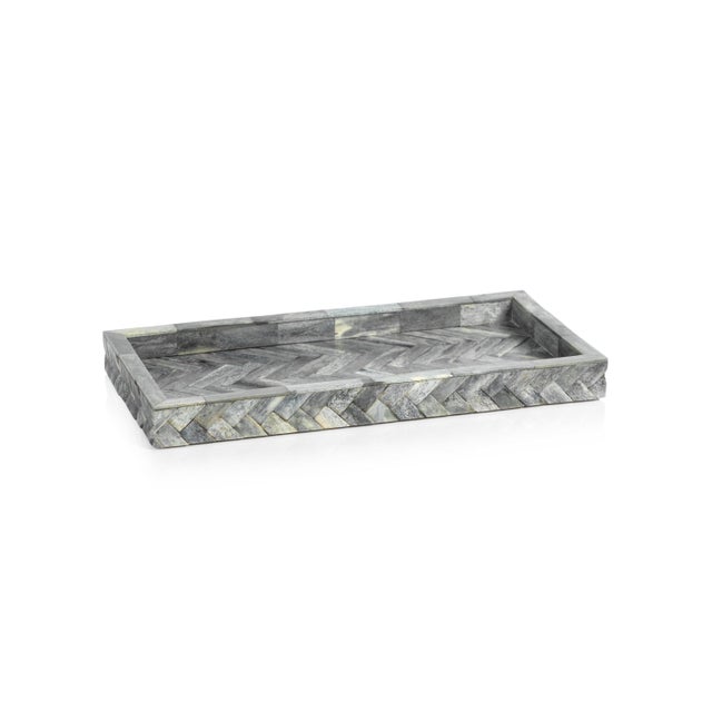 Bengkulu Bone Braided Tray, 14.25" x 7.25" For Sale - Image 4 of 4