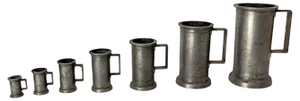 French Trade Equipment Measuring Tins, 19th Century, Set of 7