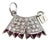 1920s Art Deco Platinum Diamond and Ruby Chastity Belt Knickers Pendant or Charm For Sale
