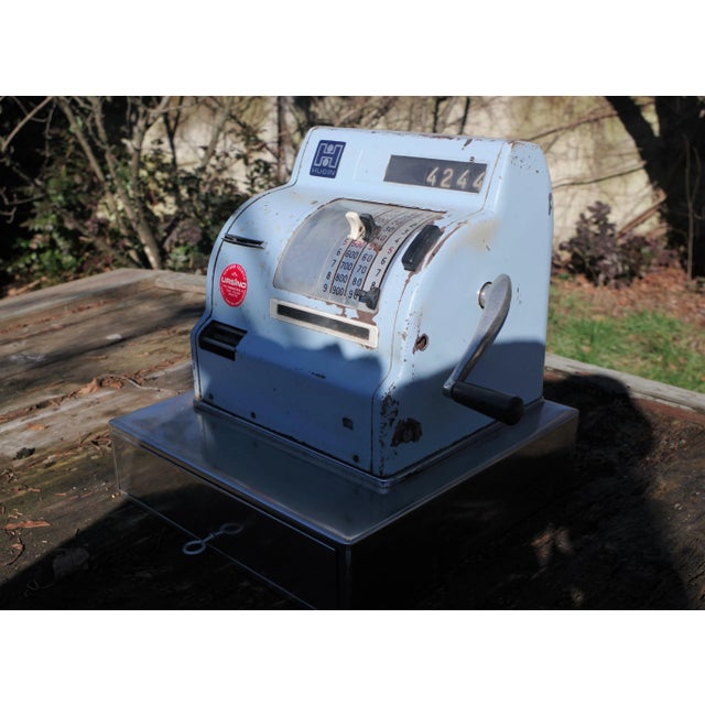 Light Blue Cash Register from Hugin, 1950s For Sale - Image 10 of 11