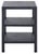 Ink Blue Apis Raffia 2 Shelf Accent Table in Navy For Sale - Image 8 of 8
