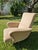 An elegant pair of Italian modernist lounge chairs, designed by Marco Zanuso. The seats feature an organic, enveloping...