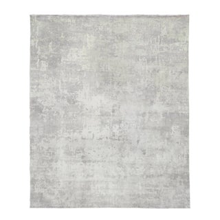 Bridgewater Hand loom Bamboo/Silk Gray/Multi Rug-10'x14" For Sale