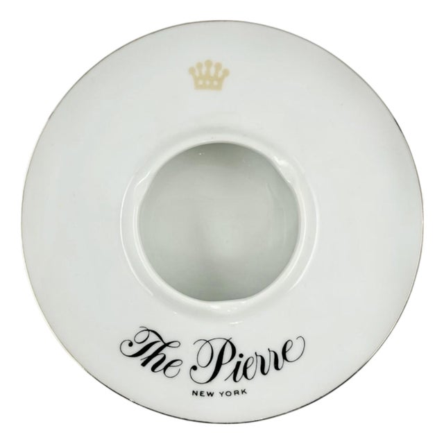 Vintage the Pierre Hotel New York Nyc Porcelain Ashtray For Sale