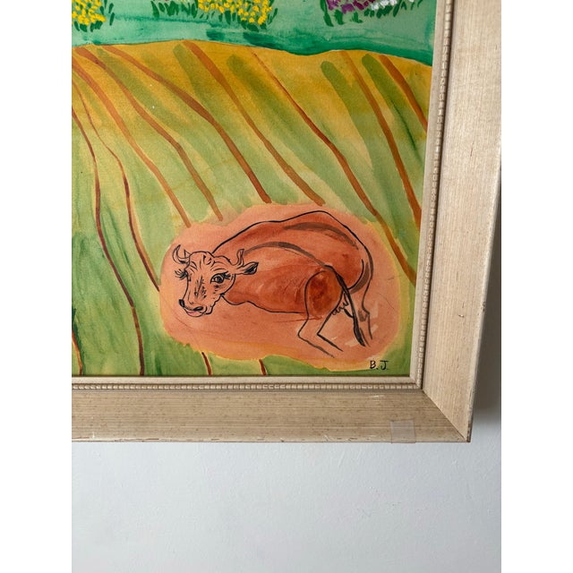 Wood 1980s Surrealist Outsider Art Original by Bj For Sale - Image 7 of 7