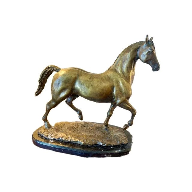 Vintage Large Bronze Horse Sculpture by Humberto Peraza For Sale - Image 4 of 10