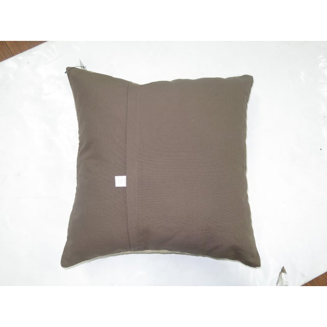 Traditional Pink Wool Feminine Khotan Antique Rug Pillow For Sale - Image 3 of 5