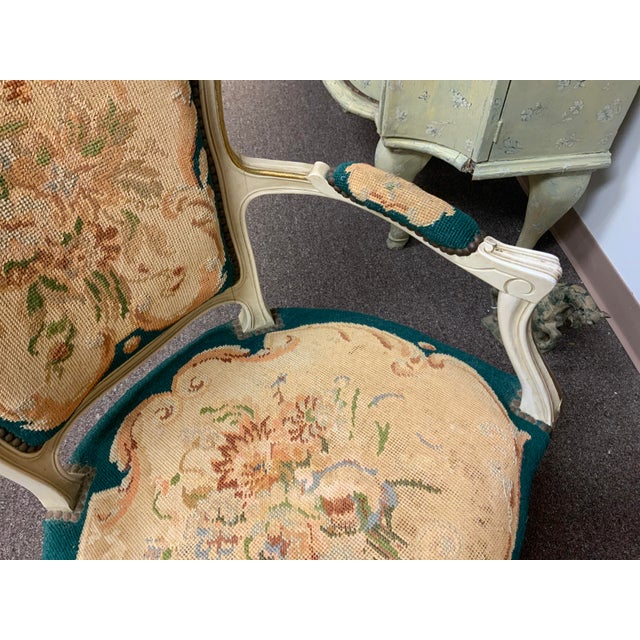 20th Century Needlepoint French Style Armchair For Sale - Image 14 of 17