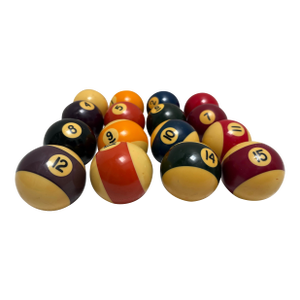 Vintage 1970s Bakelite Billiard Pool Balls, Set of Sixteen