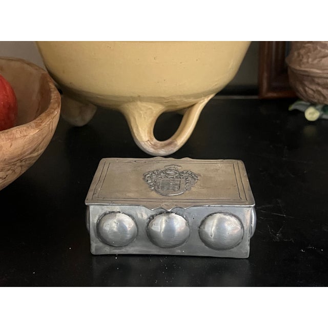 Pedraza Segovia Spanish Wrought Pewter Box, C. 1970's For Sale - Image 4 of 8