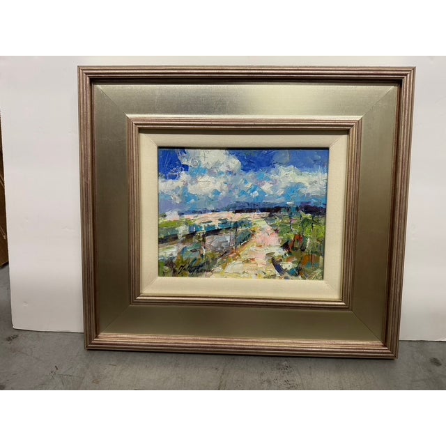 2010s Boardwalk to the Beach by Matt Thomas, Oil Painting on Canvas For Sale - Image 5 of 6