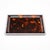 Tray from mid-century France. This piece is made of Lucite in a brown tortoiseshell pattern. It is trimmed with chromed...