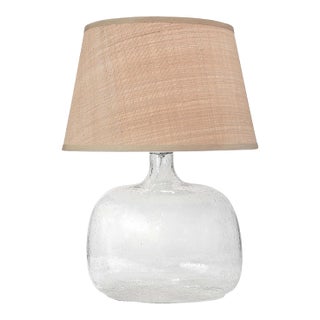 Seeded Glass Oval Table Lamp by Regina Andrew For Sale