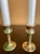 Heintz Art Metal Shop Antique Brass Hand-Spun Candlesticks With Natural Verdigris, Early 20th Century For Sale - Image 4 of 11