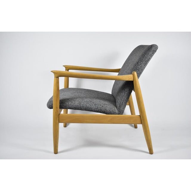 Vintage Grey Fabric Armchair by E. Homma, 1960s For Sale - Image 13 of 15