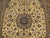 Mid 20th Century 1940s Small Ivory Medallion Floral Mid Century Isfahan Handknotted Wool Rug For Sale - Image 5 of 6